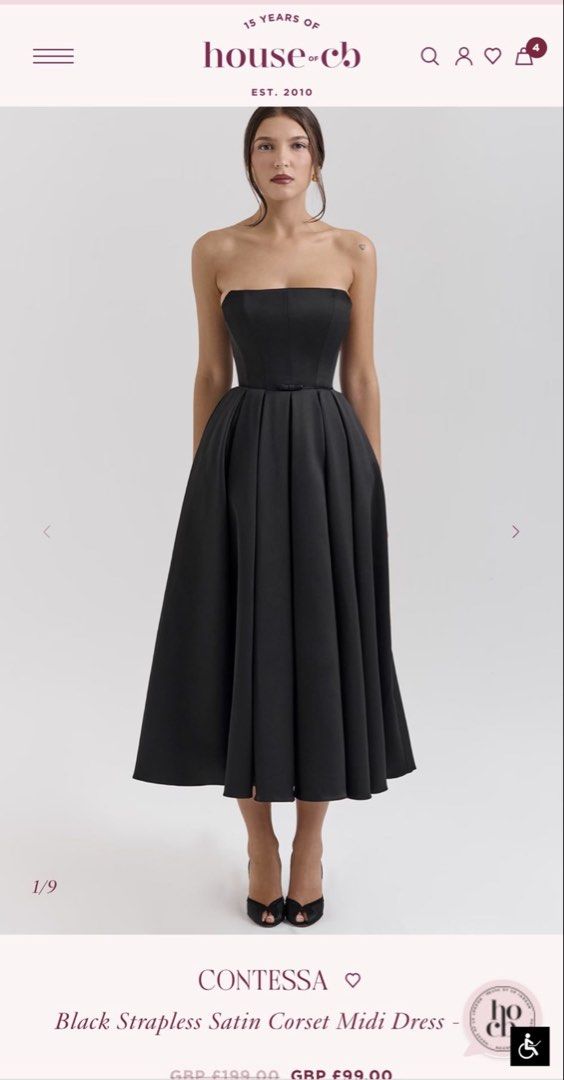 House of CB Contessa Black Midi Dress, Women's Fashion, Dresses & Sets,  Dresses on Carousell