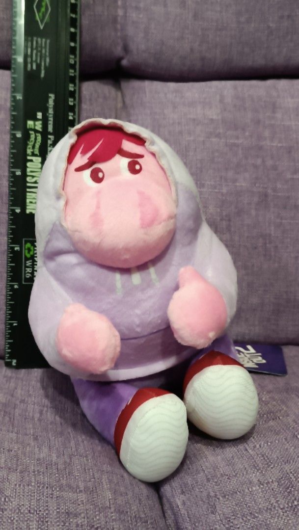 Inside Out 2 Embarrassment Plush Stuffed Toy (Category: Plushies & Soft Toys) located in Quezon City. Submitted by fabricatebycp (Listing ID 1438090738, Image 1). Description: - Embarrassment plush toy from Inside Out 2. - Features a purple hoodie and red-trimmed shoes. - Comes with a tag. - Soft and cuddly. - Sitting position. - Licensed product. - Ready for a new home!.