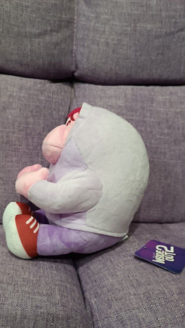 Inside Out 2 Embarrassment Plush Stuffed Toy (Category: Plushies & Soft Toys) located in Quezon City. Submitted by fabricatebycp (Listing ID 1438090738, Image 2). Description: - Embarrassment plush toy from Inside Out 2. - Features a purple hoodie and red-trimmed shoes. - Comes with a tag. - Soft and cuddly. - Sitting position. - Licensed product. - Ready for a new home!.