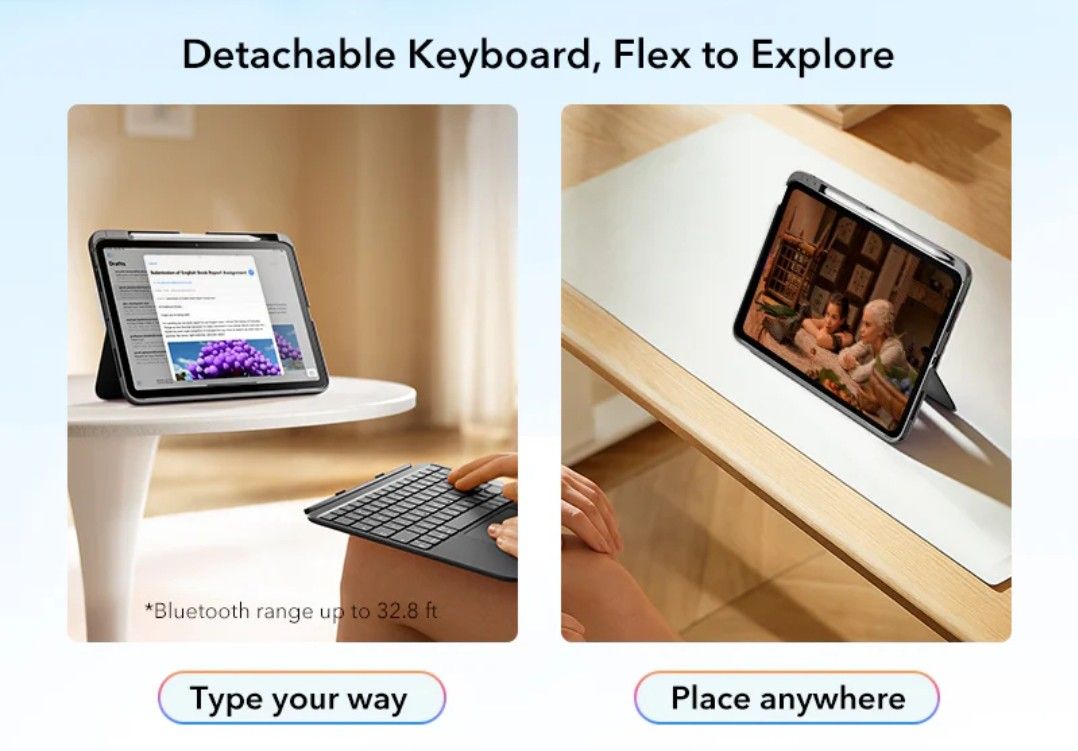 IPAD ESR Flex Keyboard Case with Trackpad454616328848035843