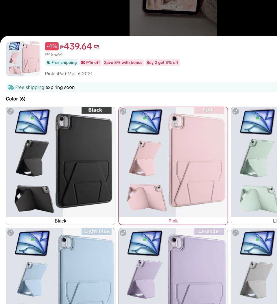 iPad Mini 6/7 Acrylic Folding invisible case (Category: Cases & Sleeves) located in Caloocan City. Submitted by .manel. (Listing ID 1437980484, Image 2). Description: iPad Mini 6/7 Acrylic Folding invisible case.