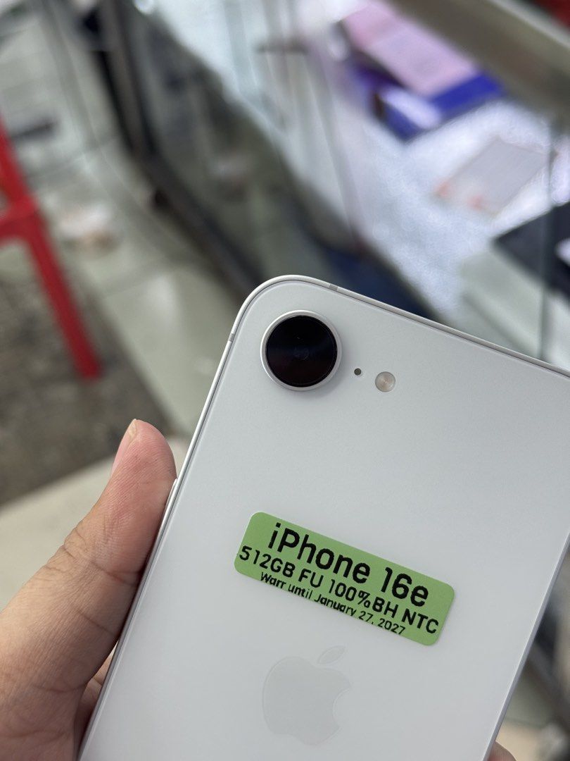 iPhone 16e 512GB Factory Unlock No Issue Secondhand (Category: iPhone 16 Series) located in Pasig City. Submitted by FarAndRayShop (Listing ID 1438091567, Image 2). Description: OPEN FOR SWAP/SELLING/BUYING (RFS: Buy and Sell) Price: 31,499 iPhone 16e 512GB •FACTORY UNLOCK •NO HIDDEN ISSUES •TEST TO SAWA •Authentic Phone Physical store in Greenhills Shopping Center XD-07 Stall Number Look For Rayray Or Anika NO CASH INSTALLMENT We are open also f