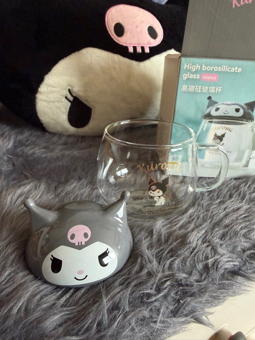 Kuromi Cup Glass (Category: Other Kitchenware & Tableware) located in Cainta. Submitted by rarajen (Listing ID 1437949868, Image 3). Description: Brandnew Kuromi glass With sanrio qr.