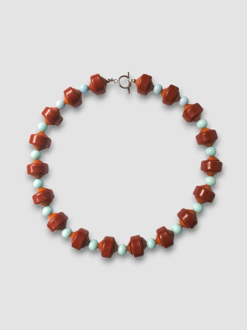 Likas necklace brown and red available (Category: Necklaces) located in Manila. Submitted by iyo.artifacts (Listing ID 1438057356, Image 1). Description: ✩LIKAS✩ In mixed repurposed beads, abacus, acrylic beads, and stainless steel metal. 500 Pesos each BROWN SOLD The color may appear slightly different in real life compared to the photo, but rest assured, it will be even more beautiful when seen in real life colors. ONE OF ONE 20 inches long CUS