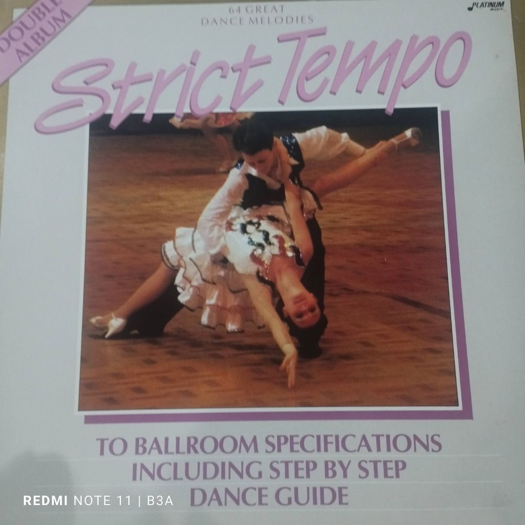 LP Vinyl Record - Ballroom Dance (Strict Tempo) (Category: Vinyls) located in Imus. Submitted by big3collectibles (Listing ID 1438024316, Image 2). Description: P800 EX media condition Imported Pressing 2xLP We Provide google photos link of some available LPs. TRACKLIST: Quickstep Medley A1a I'm Looking Over A Four Leaf Clover A1b Music, Music, Music A1c Mr. Sadman A1d Baby Face Slow Fox-Trot Medley A2a It's Been A Long, Long Time A2b Sentimental
