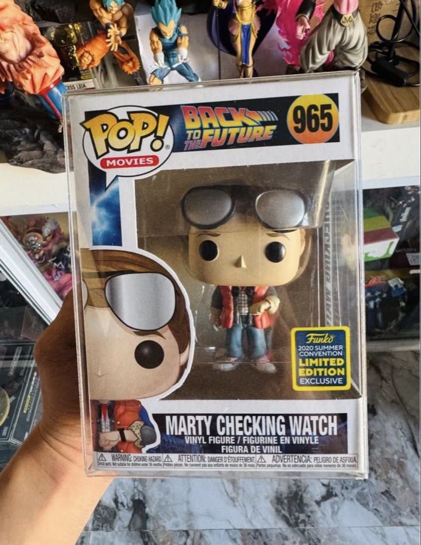 Marty mcfly Back to the Future Funko Pop (Category: Designer & Blind Box Toys) located in Pasay City. Submitted by superman_991 (Listing ID 1438031813, Image 1). Description: Back to the Future Funko Pop #965 Marty Checking Watch 2020 SDCC Shared (Exclusive edition) With Box protector na ₱899 Only. / box condition 9.5/10 LOCATION: PARANAQUE MOP: BPI, GCash MOD: LALAMOVE, LBC.