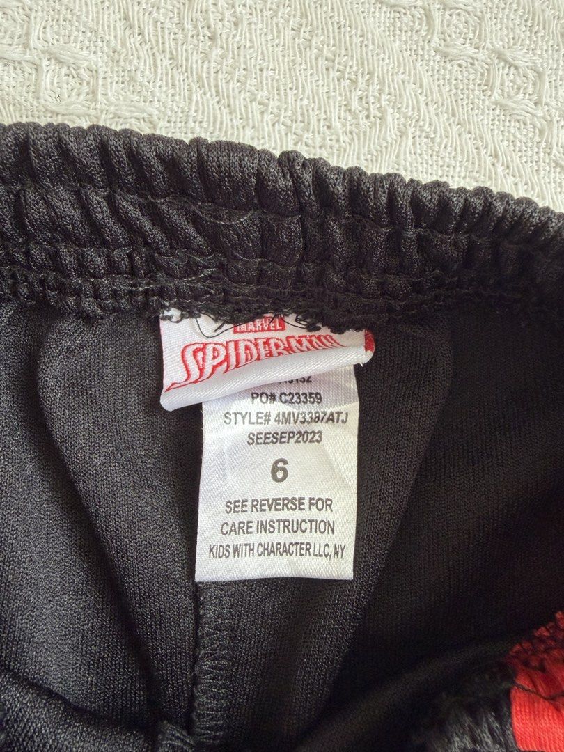 Marvel Spiderman Boys Athletic Shorts 6T (Category: Babies & Kids Fashion) located in Manila. Submitted by thriftselection.ph (Listing ID 1437959461, Image 2). Description: Like new fabric Slightly crack on print.
