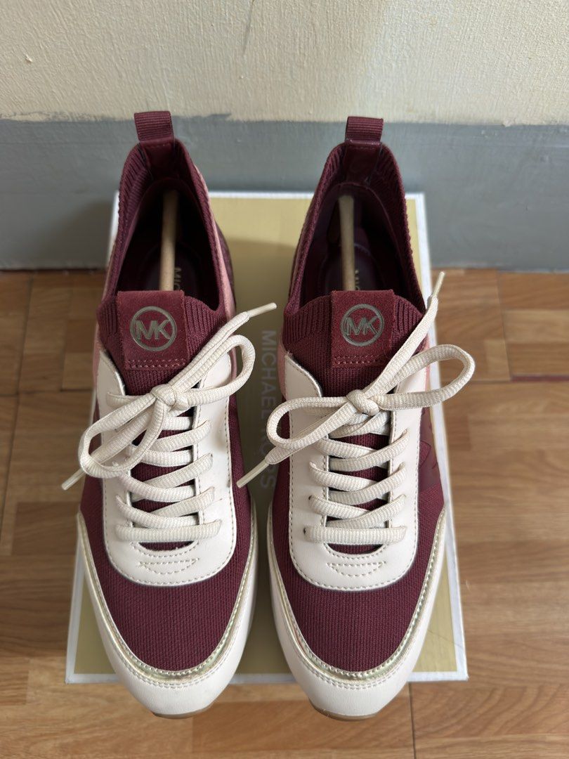 Michael Kors Sneaker Shoes (Category: Sneakers) located in Angono. Submitted by sunnyyyyfleur (Listing ID 1437973088, Image 1). Description: PRICE + SF Bought from the US! Michael Kors Sneakers Jenkins Knit Trainers Size US 8 RFS: decluttering SHIPPING: Lalamove / J&T Location: Angono, Rizal.