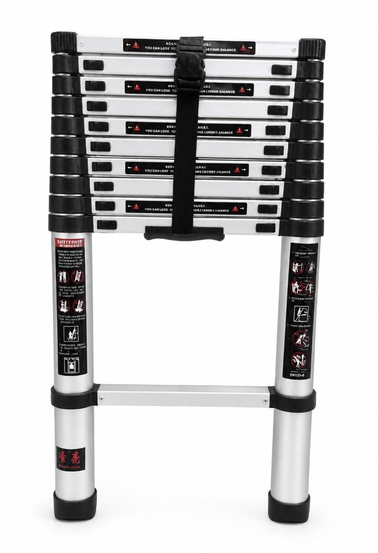 Multi-purpose Telescopic Ladder Aluminum 3.2m 10ft (Category: Ladders & Steps) located in Manila. Submitted by townlites (Listing ID 1437982590, Image 2). Description: Size: 3.2m - 10 feet Ideal for cleaning windows, interior and exterior painting and decorating etc. Lightweight aluminum design Rubber-tipped feet Velcro storage straps Extends and locks by the foot with easy no pinch closure system Ladder telescopes retracts compactly Integrated c