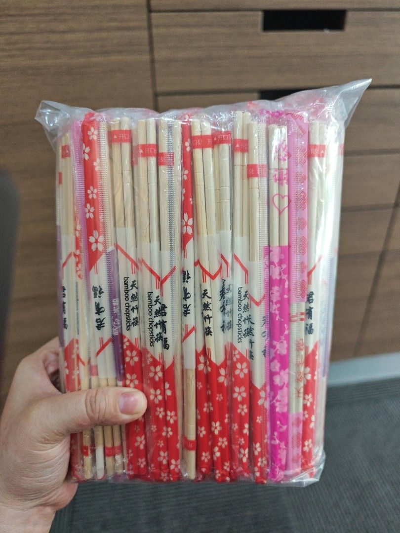 New Bamboo Chopsticks - Floral Design