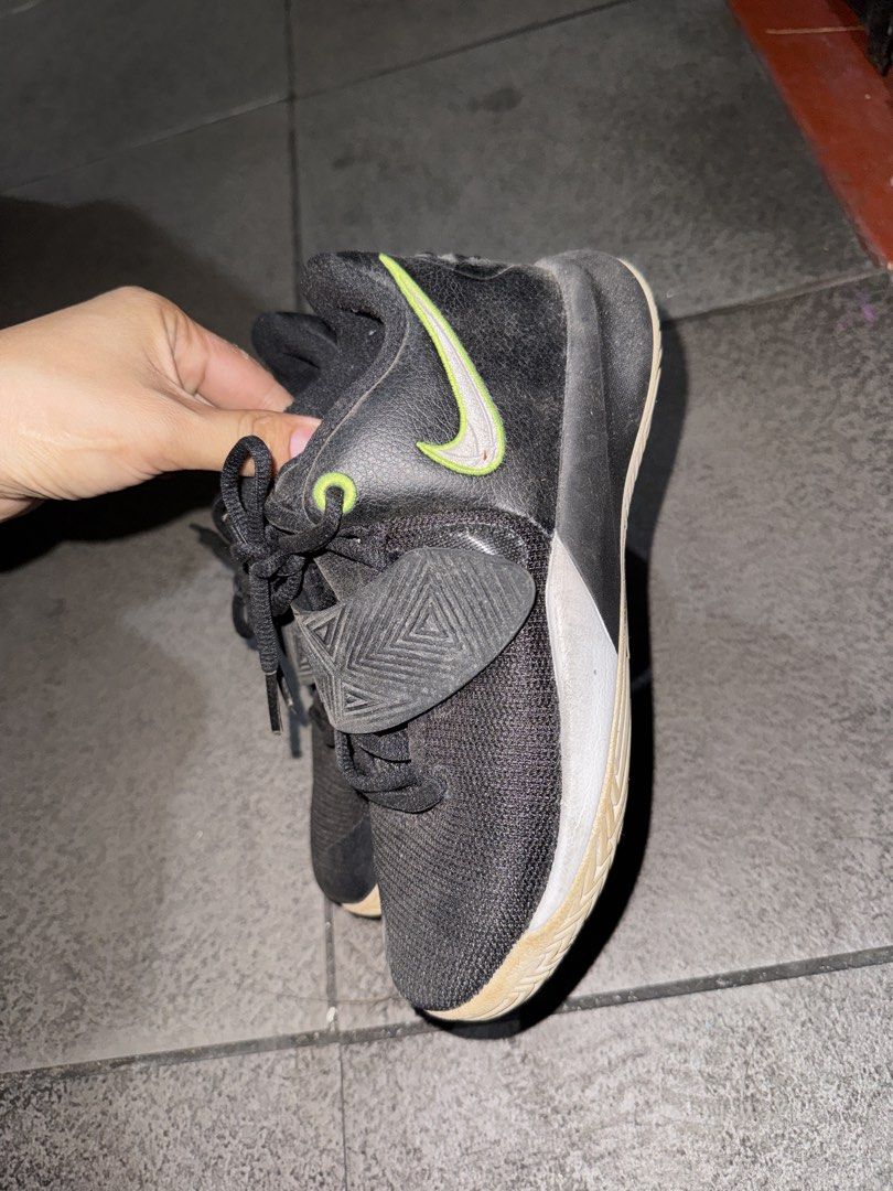 Nike Kyrie Flytrap Basketball Shoes (Category: Sneakers) located in Manila. Submitted by nikoytikoy (Listing ID 1437993694, Image 1). Description: - Black Nike Kyrie Flytrap shoes - Black upper with white and yellow swoosh - Strap across laces for support - White and beige soles - Perfect for basketball or casual use Size 13c kids .