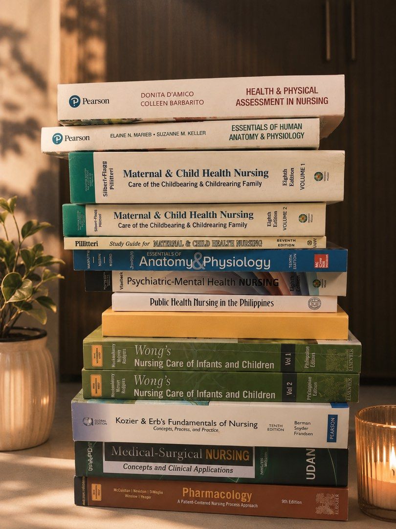 Nursing Books (Category: Textbooks) located in Dasmarinas. Submitted by cathsbny (Listing ID 1438086207, Image 1). Description: 📌 Brand new and pre-loved nursing books for sale ‼️ 1. D’amico & Barbarito’s Health and Physical Assessment in Nursing — Php 500 - Well used 2. Marieb & Keller’s Essentials of Human Anatomy & Physiology — Php 400 - well used 3. Pillitteri’s Maternal and Child Health Nursing set (with study guide) - Php 2500 - brand new 