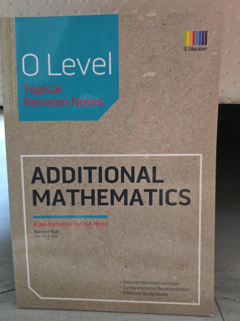 O Level Additional Mathematics Topical Revision Notes (Category: Assessment Books) located in Singapore. Submitted by beaconoflight (Listing ID 1438002505, Image 1). Description: - O Level Additional Mathematics revision notes. - Also suitable for NA level. - Includes worked examples. - Comprehensive revision notes. - Effective study guide. - Ideal for exam preparation. - 1 for $5 or 3 for $10 - PM for fast deal .