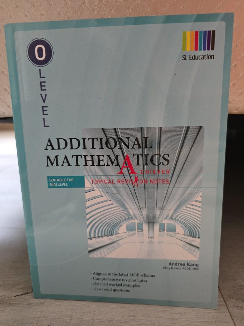 O Level Additional Mathematics Topical Revision Notes (Category: Assessment Books) located in Singapore. Submitted by beaconoflight (Listing ID 1438002505, Image 3). Description: - O Level Additional Mathematics revision notes. - Also suitable for NA level. - Includes worked examples. - Comprehensive revision notes. - Effective study guide. - Ideal for exam preparation. - 1 for $5 or 3 for $10 - PM for fast deal .