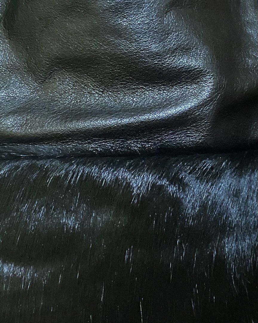 Genuine Pony / Cow Fur Leather Bag (Category: Tote Bags) located in Manila. Submitted by kdclutter (Listing ID 1438098549, Image 3). Description: - Color: Black - Material: Leather with real pony hair / calf hair finish - Large Sized Tote, Spacious interior! - Super good condition - Chic and versatile statement piece - Negotiable!! DM for more deets!.