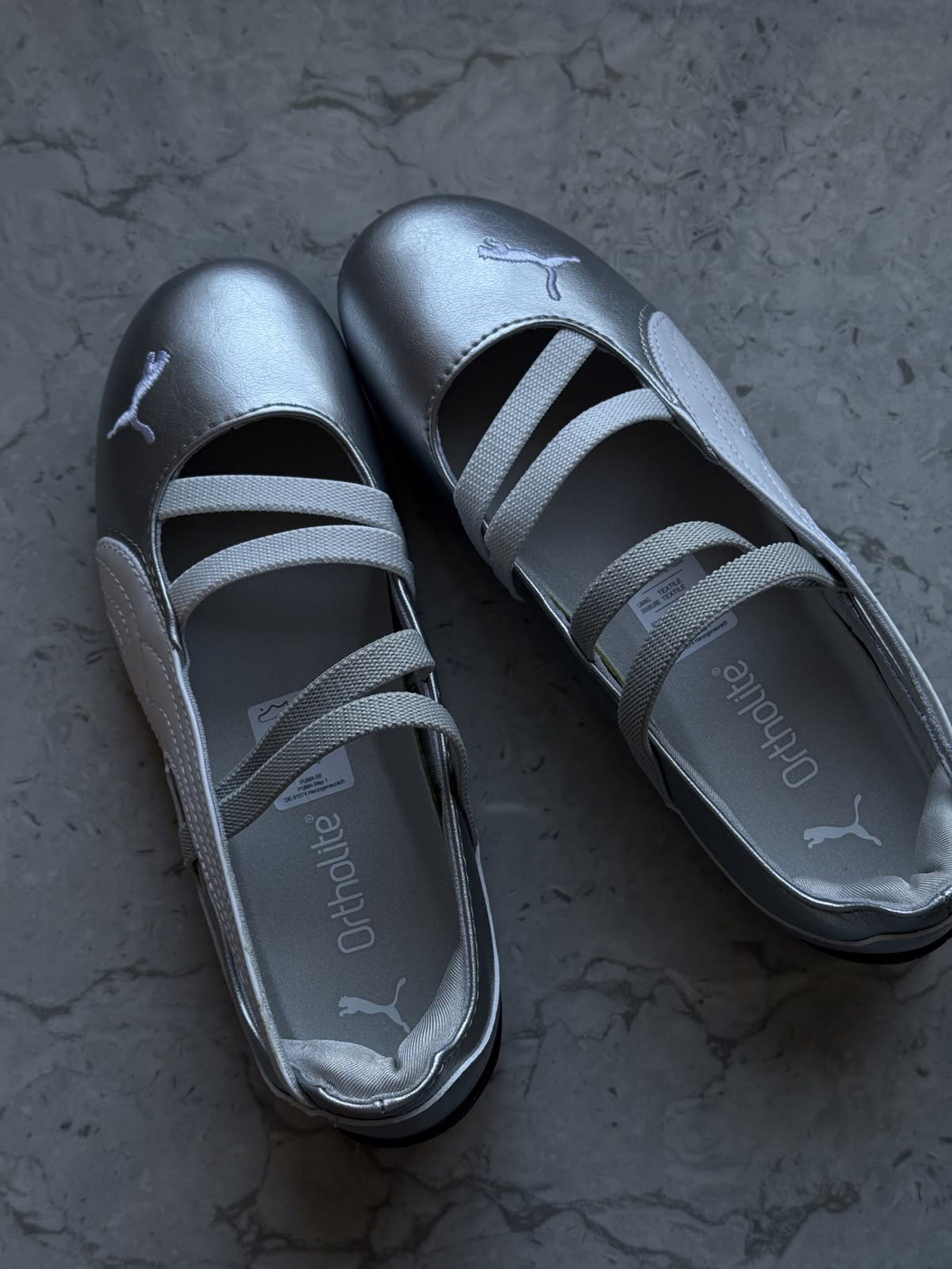 Puma Speedcat Ballet Shoes Silver (Category: Flats & Sandals) located in Makati City. Submitted by shop.nbt (Listing ID 1438083323, Image 3). Description: Selling my speedcat ballet shoes in silver / white Used once, complete with box 7.5 US Women’s — ₱3,499 only ✨ Retails at ₱5.1k or higher as of today DM 🩶🤍.