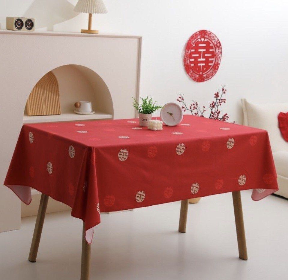 Red Chinese Wedding Tablecloth455122866510899200