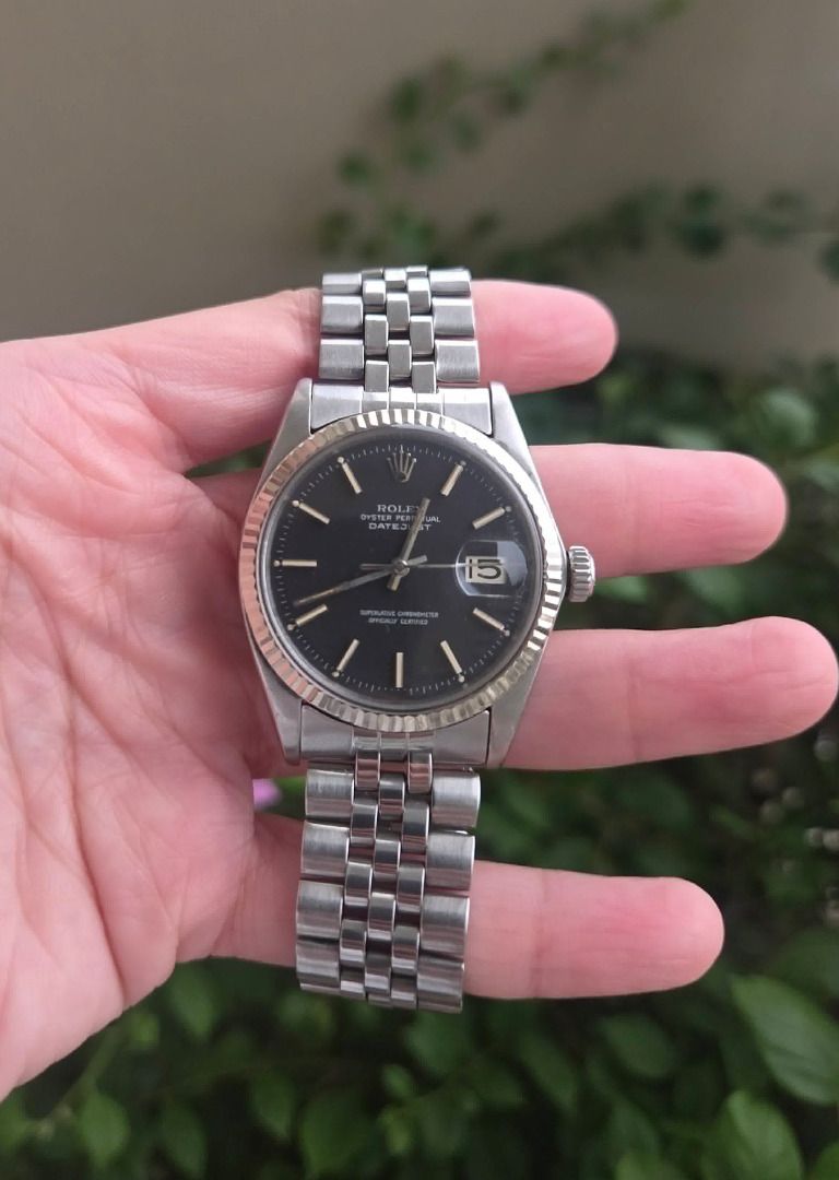 Rolex Datejust 36mm Black Dial 1601 Watch, Luxury, Watches on Carousell