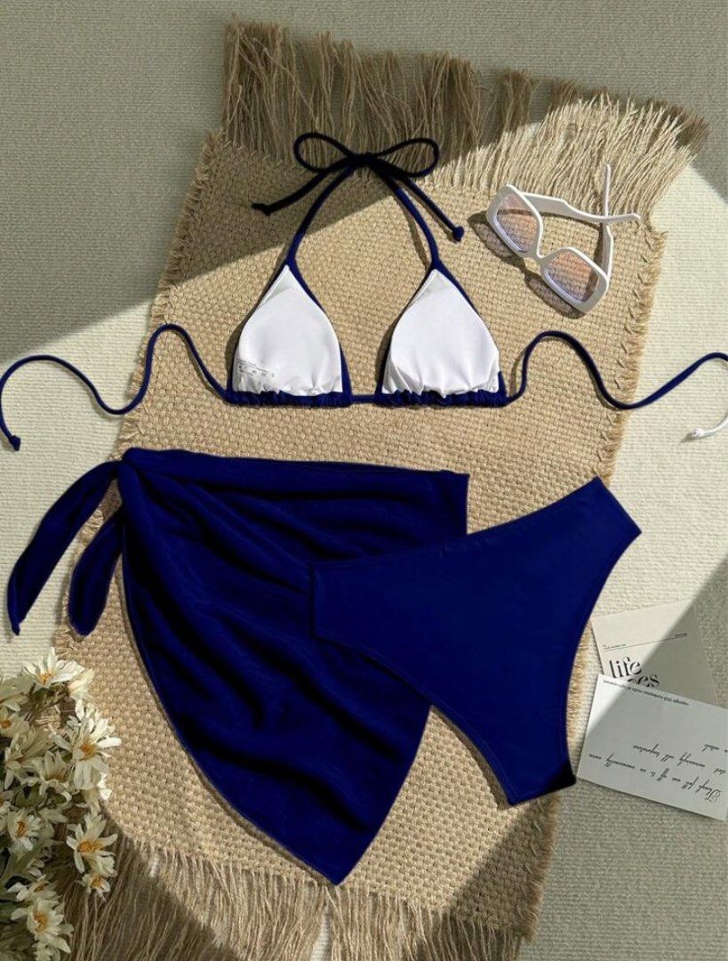 S blue 3piece set swimsuit bikini (Category: Bikinis & Swimsuits) located in Bacoor. Submitted by hijasph (Listing ID 1437978148, Image 2). Description: BRAND NEW Available: small Payment: ✅ g.cash/ b.ank Transfer DELIVERY/SHIPPING: ✅ J&T.