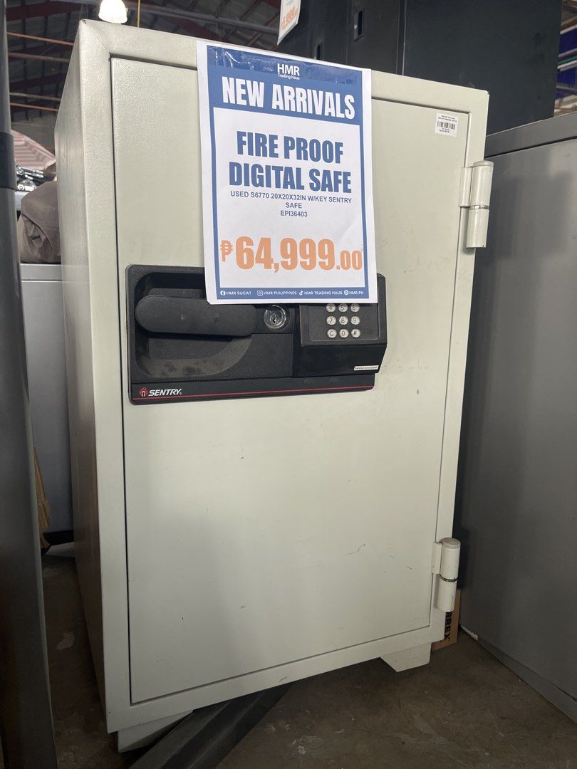 Sentry Fire Proof Digital Safe (Category: Safe) located in Manila. Submitted by prittielei (Listing ID 1437950282, Image 1). Description: - Brand new Sentry Digital Safe - Fireproof - Digital keypad for easy access - Includes a handle - Price: ₱64,999.00 - Batteries not included.