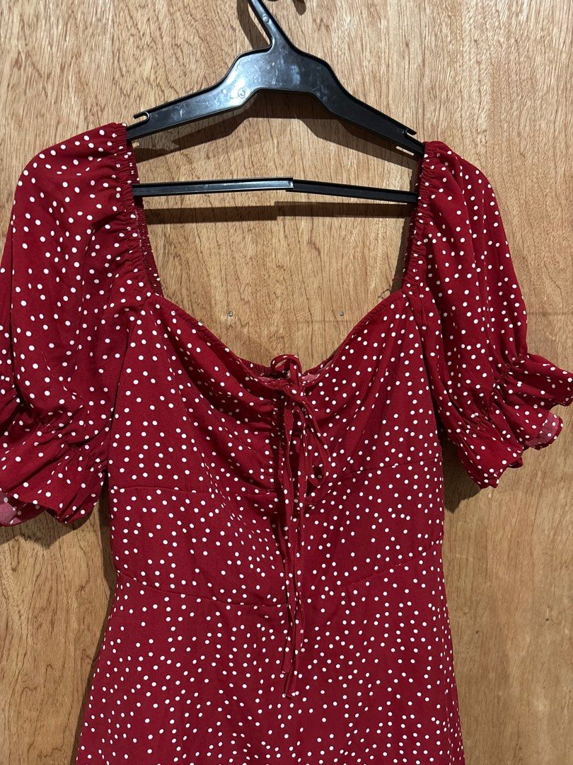 SHEIN RED POLKA DRESS (Category: Dresses) located in Paranaque City. Submitted by __thegoodfinds (Listing ID 1438082534, Image 3). Description: .