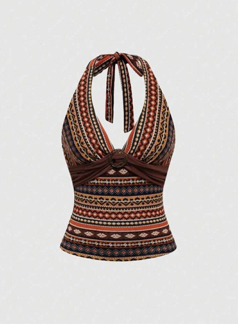 Shein Romwe Summer Top (Category: Others Tops) located in Dagupan City. Submitted by chichi_declutter (Listing ID 1438052705, Image 1). Description: ❤Shein Romwe Hippie ❤Spring / Summer Halter Top ❤Size: M.