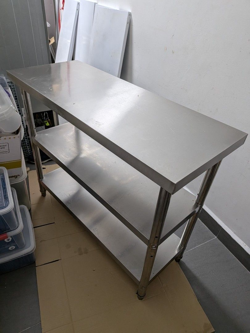 Stainless Steel Kitchen Prep Table with Shelves
