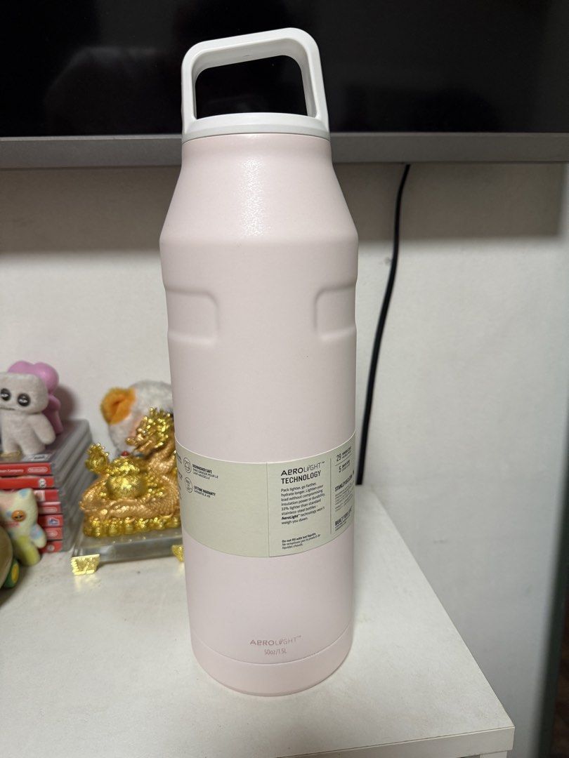 Stanley Aerolight Iceflow Bottle 1.0L (Category: Water Bottles & Tumblers) located in Manila. Submitted by deluxelabphilippines (Listing ID 1438062411, Image 2). Description: - Stanley Aerolight Iceflow Bottle - 1.0L - Rose Quartz - Includes cap and carry lid - Convenient handle for carrying -Brandnew RFS: Got it as a gift.