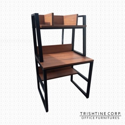 Study Desk with Shelves (Category: Tables & Sets) located in Caloocan City. Submitted by trishtine_jim9 (Listing ID 1437960312, Image 2). Description: - Wooden tabletop study desk - Black metal frame - Built-in upper shelf for books - Lower shelf for extra storage - Perfect for home office or study area DISCLAIMER: Price is for Posting Purposes Only.
