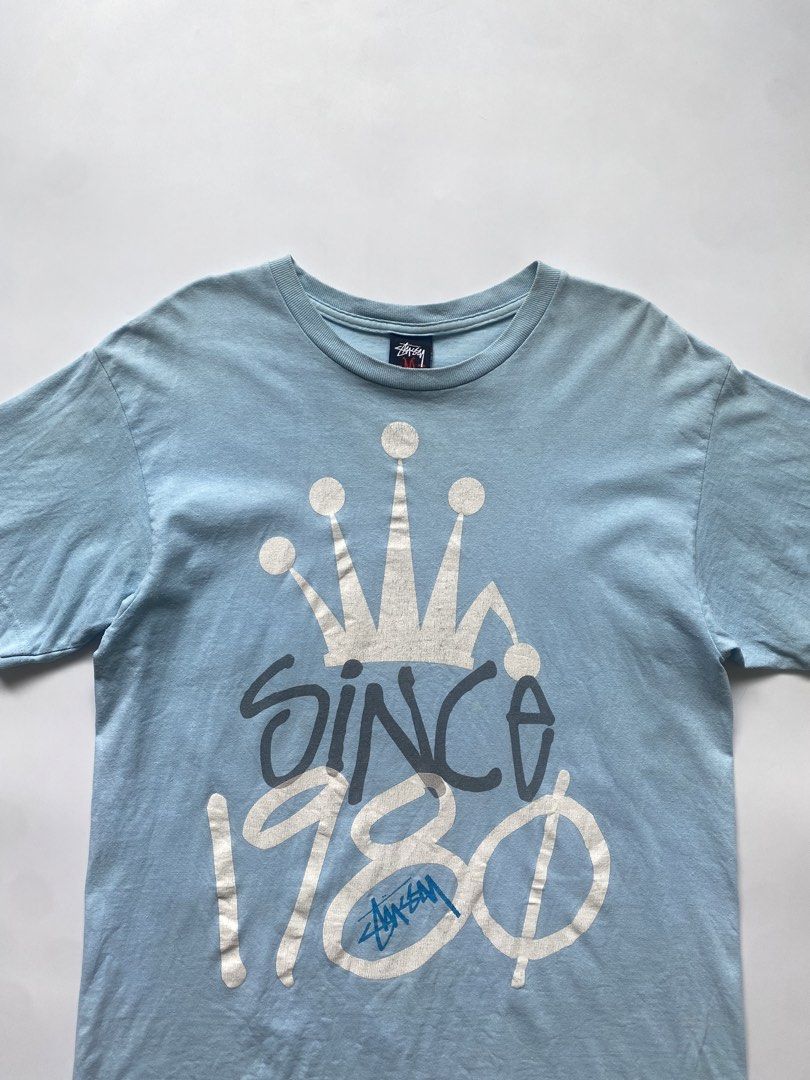 Stussy since 1980 logo gem tee (Category: Activewear) located in Mabalacat. Submitted by tngltan (Listing ID 1438070874, Image 2). Description: $țüşşý since 1980 logo gem tee Dimes: (INCHES) width- 22 length - 29 issue: need wash, hairline and scratch last pic.