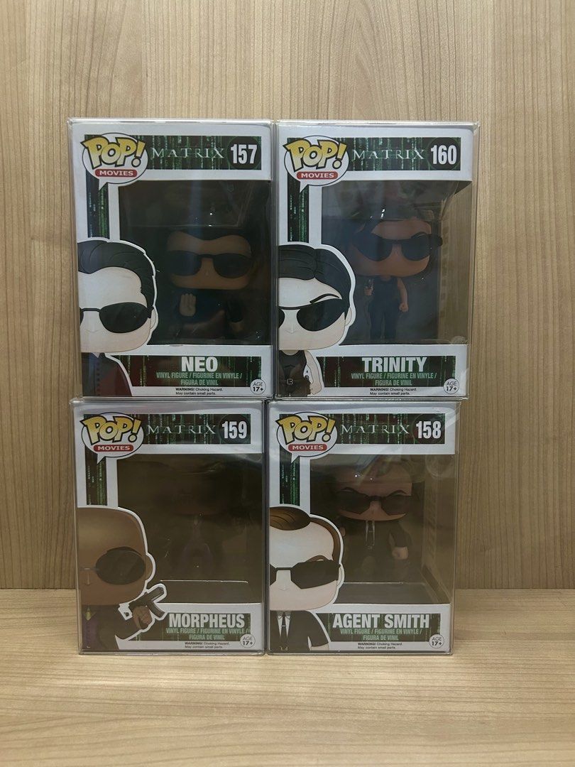 The Matrix Complete Funko Pop Set (Category: Designer & Blind Box Toys) located in Quezon City. Submitted by any.every (Listing ID 1438046861, Image 1). Description: very rare set in mint condition with free hard protector.