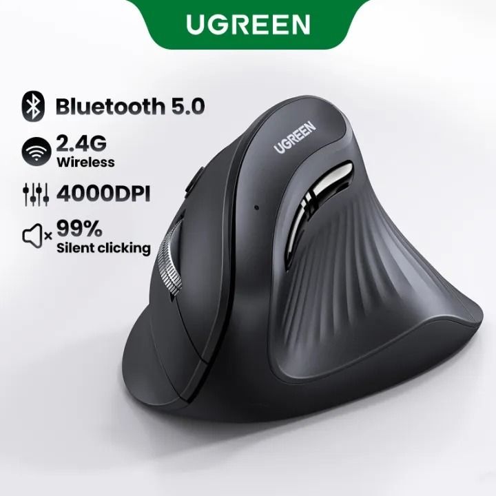 UGREEN MU008 Ergonomic Wireless Mouse - Bluetooth 5.0454843816362659840