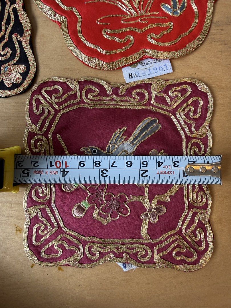 Vintage Embroidered Silk Coasters454801653950074883