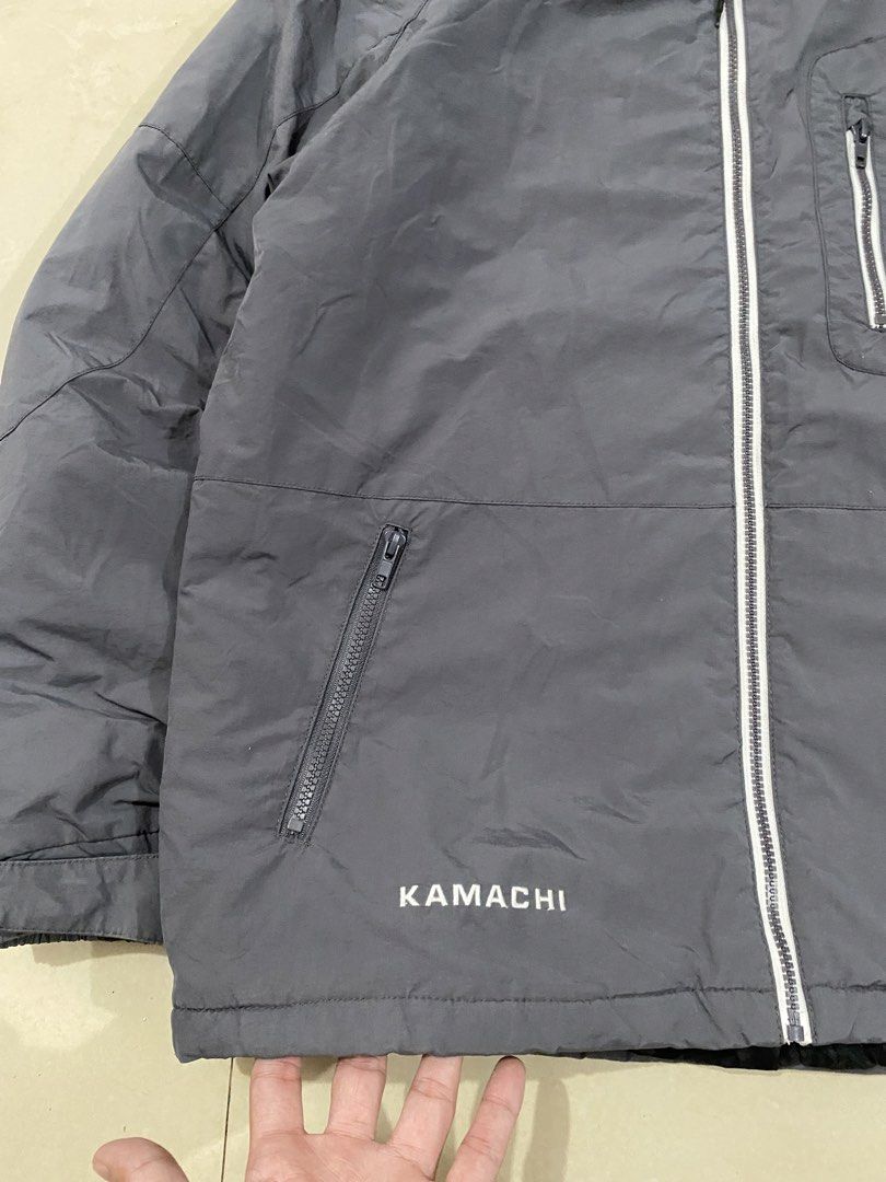 VINTAGE KAMACHI ADVENTURE GREY PUFFER JACKET (Category: Coats, Jackets and Outerwear) located in Talisay. Submitted by hustlethrift_2600 (Listing ID 1437953540, Image 3). Description: VINTAGE KAMACHI ADVENTURE GREY PUFFER JACKET ( SOLID PANG GORPCORE NITO ) XL 24 W 29 L EXCELLENT CONDITION 9.9/10 COLOR RATE WATERPROOF DETACHABLE HOOD/REMOVABLE HOOD NEEDS REWASH NO ISSUE - 1499 🏷️.