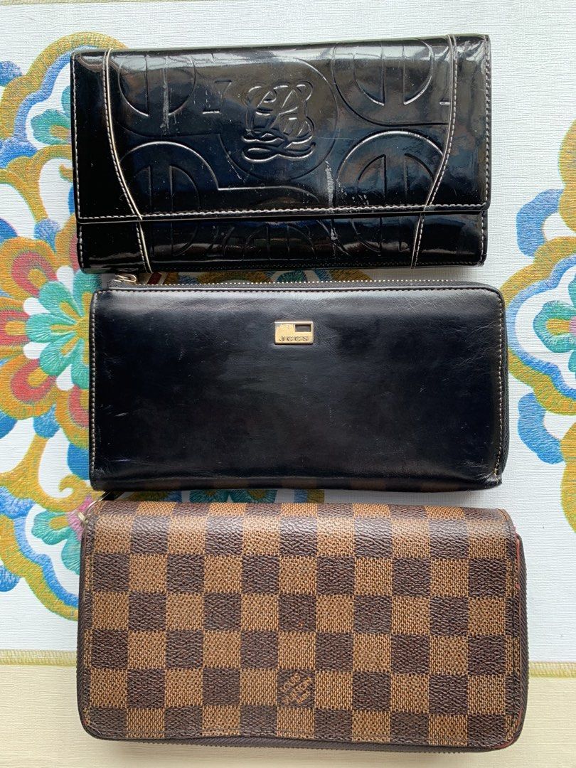 Wallet Bundle 8 (louis quatorze) (Category: Luxury Bags & Wallets) located in Batangas. Submitted by bling_bling_and_more_by_dulce (Listing ID 1438035252, Image 1). Description: Louis Quatorze LQ - Authentic LQ wallet with etiketa - Black patent leather with embossed logo -trifold - Multiple card slots - Bill & coin compartment - Snap closure -with sign of usage JCCS L-zip long wallet -genuine leather - Multiple card slots - Bill & coin compartme