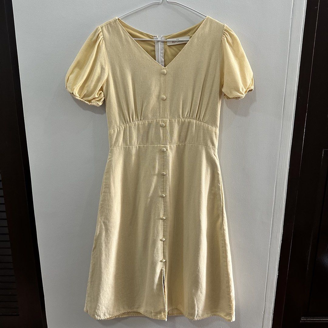 Yellow Dress (Forme)(XS) (Category: Dresses) located in Taguig. Submitted by k_bloom (Listing ID 1438109797, Image 1). Description: Item: Dress Color: Yellow Brand: Forme Size: XS Condition: Lightly Used Reason for Selling: Decluttering. ——————————————————————— Mode of Payment: Online payment only via Gcash, BPI or BDO ——————————————————————— Delivery: Shipping fee c/o buyer •Within NCR- via lalamove/grab/J&T/GogoXpress •Outside NCR- via LBC/J&T/