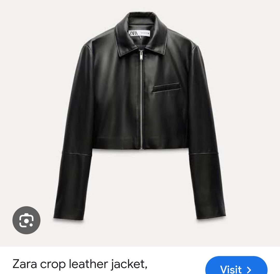 ZARA Crop Leather Jacket (Category: Coats, Jackets and Outerwear) located in Basista. Submitted by purpleens_shop (Listing ID 1437973679, Image 2). Description: .