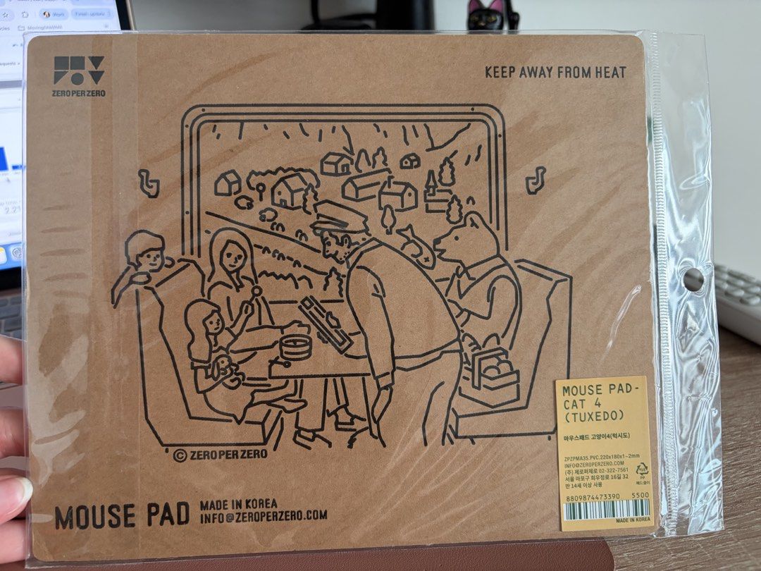 Mouse Pad - Cat Tuxedo (Category: Mouse & Mousepads) located in Mandaluyong City. Submitted by vickydeclutter (Listing ID 1438016379, Image 2). Description: It is made in Korea. The size is 230x180x1.2mm. 100 php only Pay via bank or gcash Never been used .