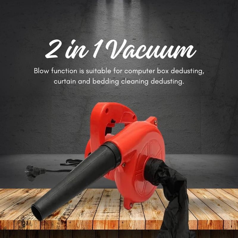 2-in-1 Air Blower Vacuum Cleaner (Category: Vacuum Cleaner & Housekeeping) located in Caloocan City. Submitted by salvanter. (Listing ID 1438175309, Image 3). Description: - 2-in-1 Functionality: Air blower and vacuum cleaner. - Powerful 800W motor. - Variable speed control. - Comfortable non-slip handle. - Includes wind-drive pipe and suction inlet. - Speed: 500-15000 rpm. - Dimensions: 42cm x 16cm..