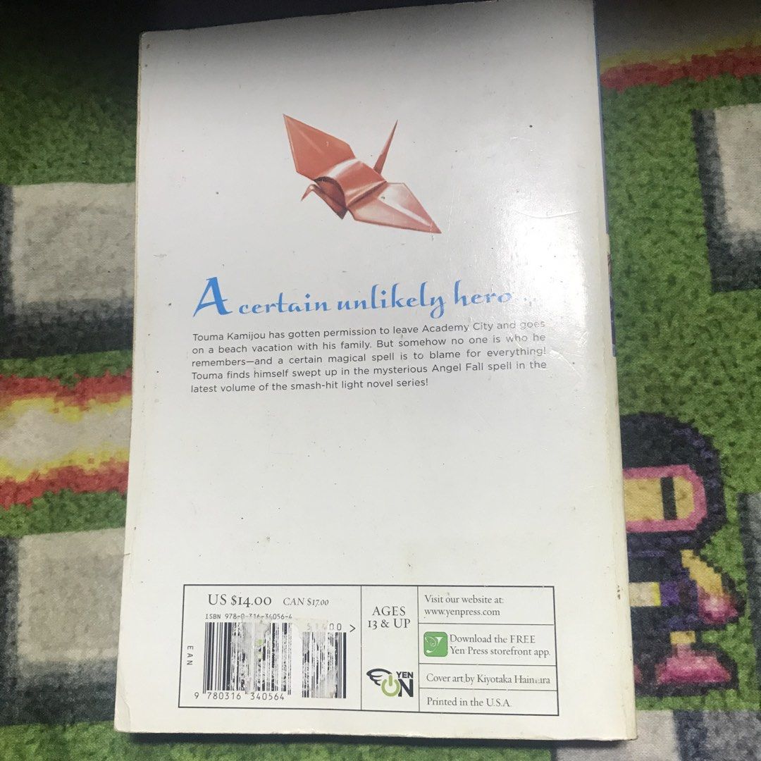 A Certain Magical Index Volume 4 Light Novel (Category: Comics & Manga) located in Rizal. Submitted by makoroku89 (Listing ID 1438303154, Image 2). Description: Note: Please message me first before decide to purchase .