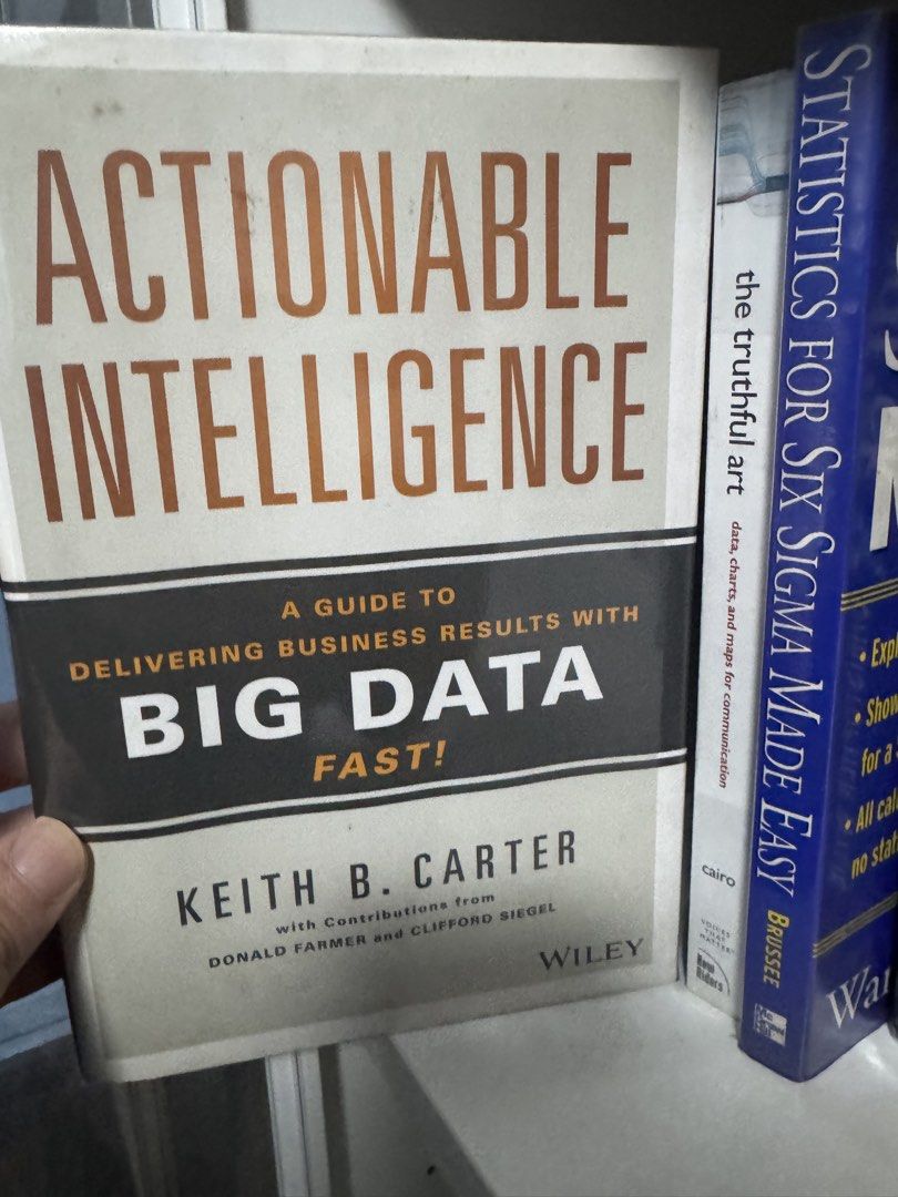 Actionable Intelligence: Big Data Guide (Category: Storybooks) located in Singapore. Submitted by jyjyjy11 (Listing ID 1438146813, Image 1). Description: - "Actionable Intelligence" by Keith B. Carter. - A guide to leveraging big data for business results. - Provides practical insights and strategies. - Published by Wiley..