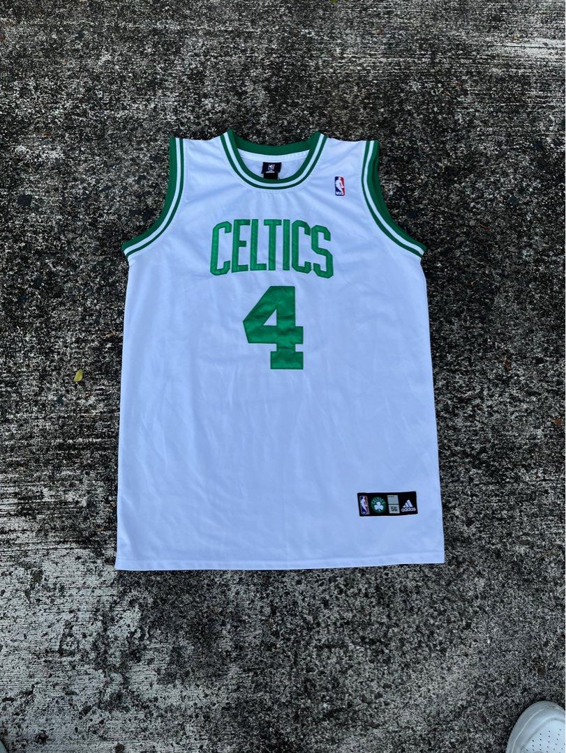 Adidas Boston Celtics Robinson Jersey (Category: Activewear) located in Trece Martires City. Submitted by slygod (Listing ID 1438133185, Image 1). Description: - Official Adidas Boston Celtics jersey - Features "Robinson" and "4" on the back - White with green accents - Includes NBA and Adidas logos - Men's size.