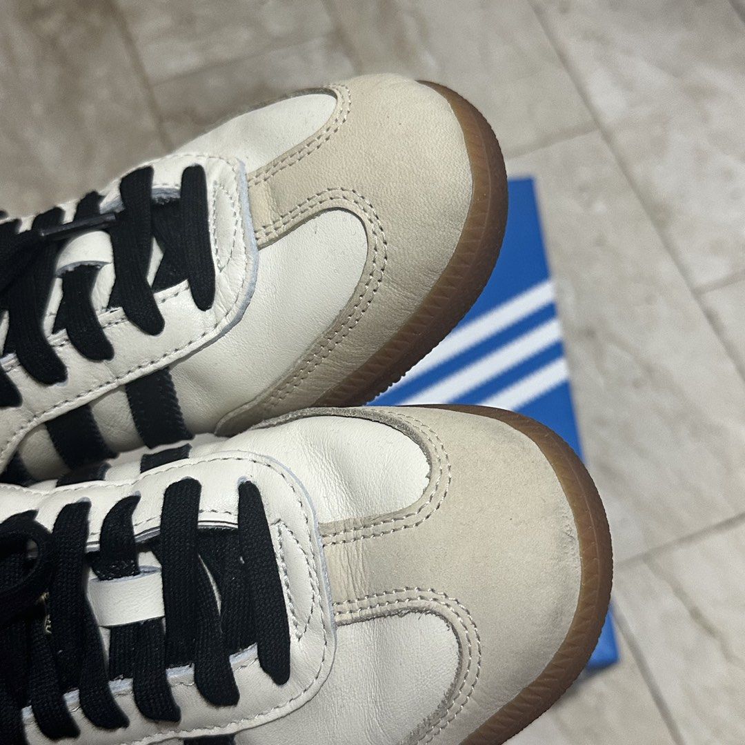 Adidas Samba OG W Sneakers (Category: Sneakers) located in Paranaque City. Submitted by gelayn (Listing ID 1438113507, Image 2). Description: - Adidas Samba OG W - brown and black colorway - US size 7.5 / UK size 6 - Brown soles - Black laces - Includes original box - Original price: PHP 6,800.00.