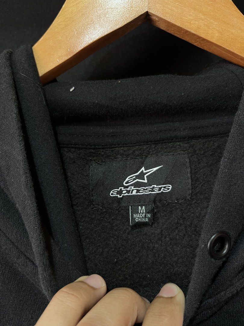 Alpinestars Zip-Up Hoodie (Category: Coats, Jackets and Outerwear) located in Roxas City. Submitted by gudstuff.ph (Listing ID 1438251094, Image 3). Description: - [ ] Alpinestars Jacket Condition: 9/10 Color Rate: 9/10 Dimes: W 22.5 x L 28.5 Size: L-XL Issues: none Mine: 499 + 100 shipping fee.