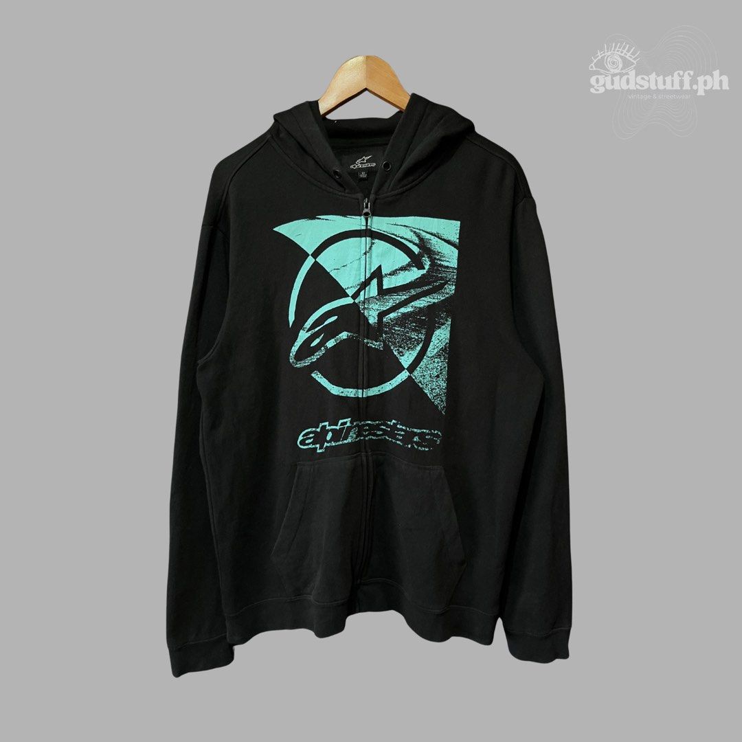 Alpinestars Zip-Up Hoodie (Category: Coats, Jackets and Outerwear) located in Roxas City. Submitted by gudstuff.ph (Listing ID 1438251094, Image 1). Description: - [ ] Alpinestars Jacket Condition: 9/10 Color Rate: 9/10 Dimes: W 22.5 x L 28.5 Size: L-XL Issues: none Mine: 499 + 100 shipping fee.