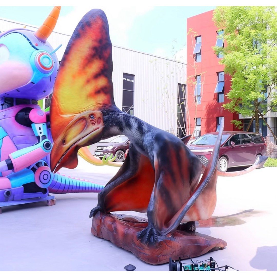 Animatronic Flying Pterodactyl Robotic Decoration Display Static Statue ...