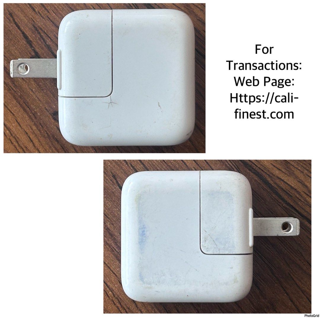 Apple 12W USB Power Adapter A1401 (Category: Cables & Adaptors) located in Pasig City. Submitted by califinestcollectibles (Listing ID 1438129184, Image 1). Description: Apple 12W USB Power Adapter A1401 EL#672 No Box No Issues 6pcs On Hand - 200 each Original/Authentic From USA Pick Up at One Oasis condominium ortigas extension pasig city Or Delivery via Lalamove,Jnt, LBC cod/cop JNT (payment first basis,gcash) THANKYOU.