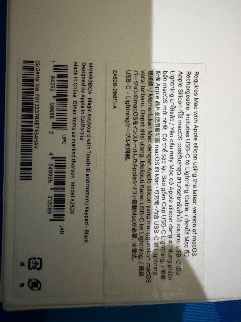 Apple Magic Keyboard with Touch ID and Numeric Keypad - Black455668288654551044