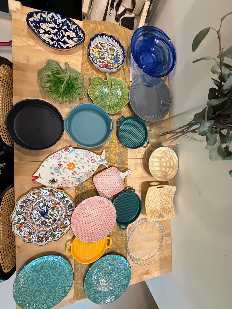 Assorted Decorative Plates and Dishes455731381053040640