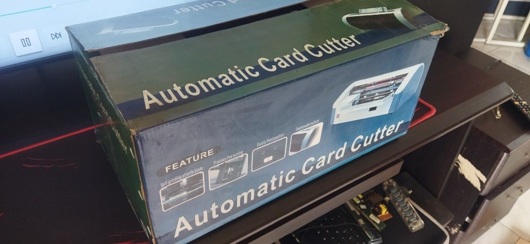 Automatic Card Cutter (Category: Craft Supplies & Tools) located in Manila. Submitted by grandforest.d26bac (Listing ID 1438135460, Image 1). Description: - Automatic card cutter - Never been used Pick up at Batangas City.
